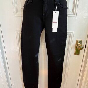 Jet Black HUDSON Krista Super Skinny Long Inseam Jeans Size 27 NWT